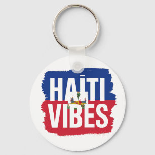Ein lebhafter Haiti Vibes-Aufkleber mit der haitia Schlüsselanhänger