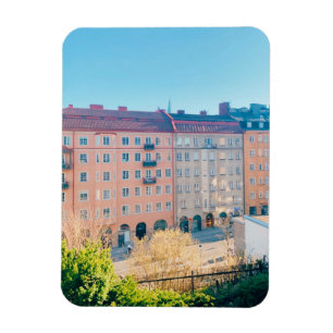 Ein lebhafter Sommertag in Stockholm Magnet
