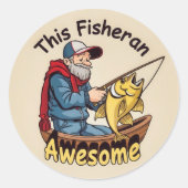 Ein lebhaftes Abenteuer im Aquarium Runder Aufkleber (Vorderseite)