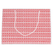 Ein lebhaftes abstraktes rot-orangefarbenes Design Große Geschenktüte (Vorderseite)