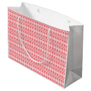 Ein lebhaftes abstraktes rot-orangefarbenes Design Große Geschenktüte