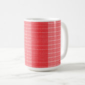 Ein lebhaftes abstraktes rot-orangefarbenes Design Kaffeetasse (VorderseiteRechts)