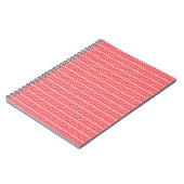 Ein lebhaftes abstraktes rot-orangefarbenes Design Notizblock (Linke Seite)