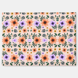 Ein lebhaftes Blumenmuster zeigt orangefarbene  Magnet