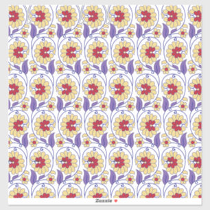 Ein lebhaftes Design mit gelbem und orangefarbenem Aufkleber