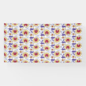 Ein lebhaftes Design mit gelbem und orangefarbenem Banner (Horizontal)