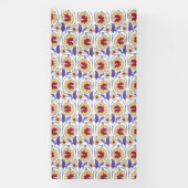 Ein lebhaftes Design mit gelbem und orangefarbenem Banner (Vertikal)