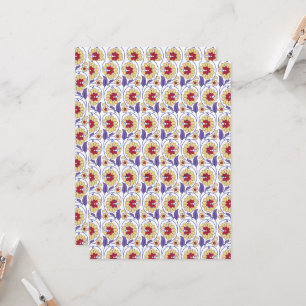 Ein lebhaftes Design mit gelbem und orangefarbenem Einladung