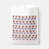 Ein lebhaftes Design mit gelbem und orangefarbenem Geschenktütchen (Vorderseite)