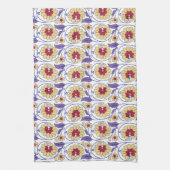 Ein lebhaftes Design mit gelbem und orangefarbenem Geschirrtuch (Vertikal)