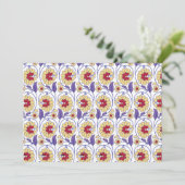 Ein lebhaftes Design mit gelbem und orangefarbenem Save The Date (Stehend Vorderseite)