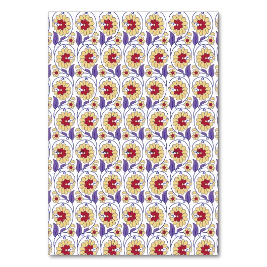 Ein lebhaftes Design mit gelbem und orangefarbenem Tischnummer (Vorderseite)