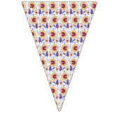 Ein lebhaftes Design mit gelbem und orangefarbenem Wimpelkette (Dritte Fahne)