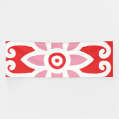 Ein lebhaftes, rot-weißes Design mit einem delikat Banner (Horizontal)