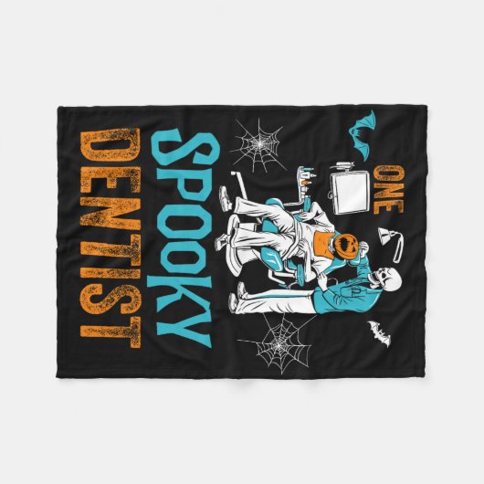 Ein leckeres Zahnarzt Beängstigendes Halloween-Ske Fleecedecke (Vorderseite (Horizontal))