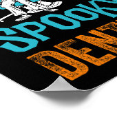 Ein leckeres Zahnarzt Beängstigendes Halloween-Ske Poster (Ecke)