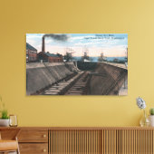 Ein leerer Trockendock, eine Marinewerft Leinwanddruck (Insitu (Wohnzimmer))