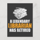 Ein legendärer Bibliothekar hat das Ruhestand 2019 Postkarte (Vorderseite)