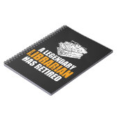 Ein legendärer Bibliothekar hat sich Ruhestand Notizblock (Linke Seite)