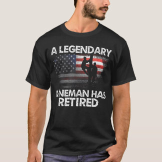 Ein legendärer Lineman hat die amerikanische Flagg T-Shirt