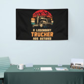 Ein legendärer Lkw-Fahrer hat sich gelehnt Banner (Messeveranstaltung)