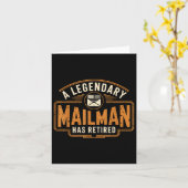 Ein legendärer Mailman hat Postarbeiter Reti Karte (Gelbe Blume)