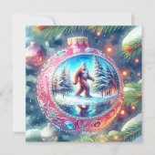 Ein legendärer Weihnachtsbigfoot Feiertagskarte (Vorderseite)