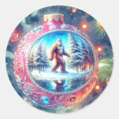 Ein legendärer Weihnachtsbigfoot Runder Aufkleber (Vorderseite)