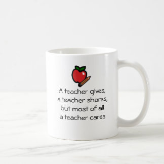 Ein Lehrer interessiert sich Kaffeetasse