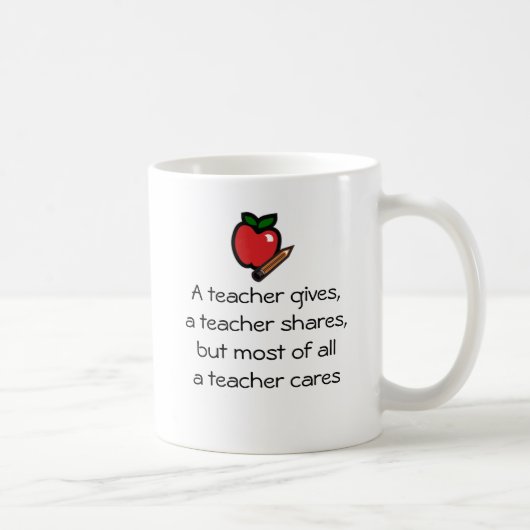 Ein Lehrer interessiert sich Kaffeetasse (Rechts)