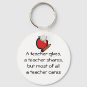 Ein Lehrer kümmert sich Schlüsselanhänger (Vorderseite)