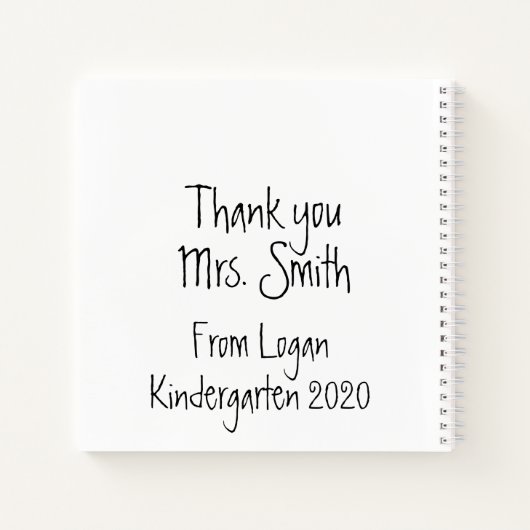 Ein Lehrer nimmt die Hand Notizblock (Rückseite)