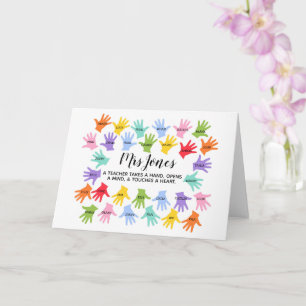 Ein Lehrer nimmt die Hand, öffnet den Geist & Touc Karte