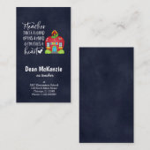 Ein Lehrer nimmt die Hand Visitenkarte (Vorne/Hinten)