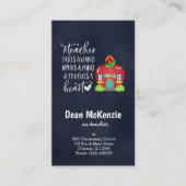 Ein Lehrer nimmt die Hand Visitenkarte (Vorderseite)