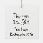 Ein Lehrer nimmt Personalisiert Hand Keramikornament (Rückseite)