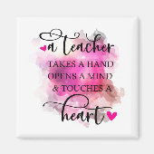Ein Lehrer Touch ein Herz Magnet (Vorne)