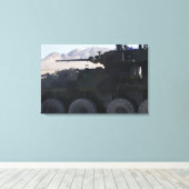 Ein leicht gepanzertes Fahrzeug feuert Leinwanddruck (Insitu (Holzboden))