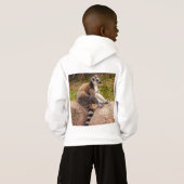 ein Lemur auf die Fleece-PulloverHoodie der Kinder Hoodie (Schwarz voll)