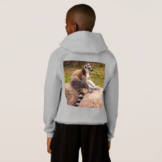 ein Lemur eines Madagaskars auf einem Pullover (Schwarz voll)