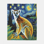 Ein Lemur in der frühen Nacht Fleecedecke (Vorderseite)