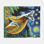 Ein Lemur in der frühen Nacht Fleecedecke (Vorderseite (Horizontal))