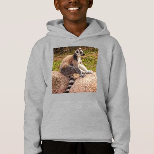 ein Lemur von Madagaskar auf Pullover Kapuze (Vorderseite)
