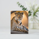 Ein Leopard-Becken in der Sonne Postkarte (Stehend Vorderseite)