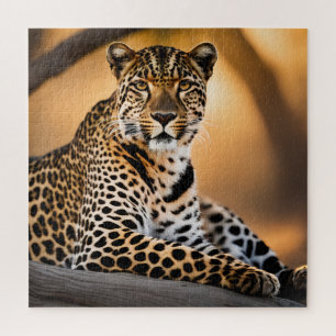 Ein Leopard-Becken in der Sonne Puzzle