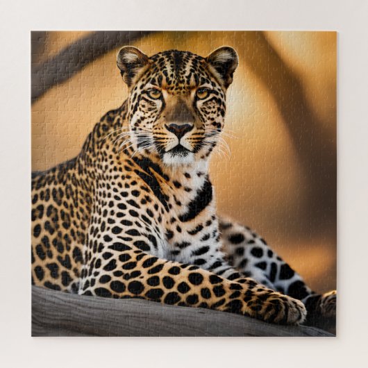 Ein Leopard-Becken in der Sonne Puzzle (Vertikal)