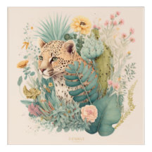 Ein Leopard hinter dem Busch-Brauch