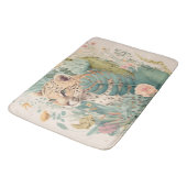 Ein Leopard hinter dem Busch-Brauch Badematte (Schrägansicht)