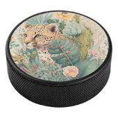 Ein Leopard hinter dem Busch-Brauch Eishockey Puck (3/4)