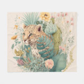 Ein Leopard hinter dem Busch-Brauch Fleecedecke (Vorderseite (Horizontal))